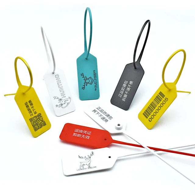 Tag Zip Tie Custom Design Garment Clothing Hang    Numbered Security Tag Plastic Tag Label