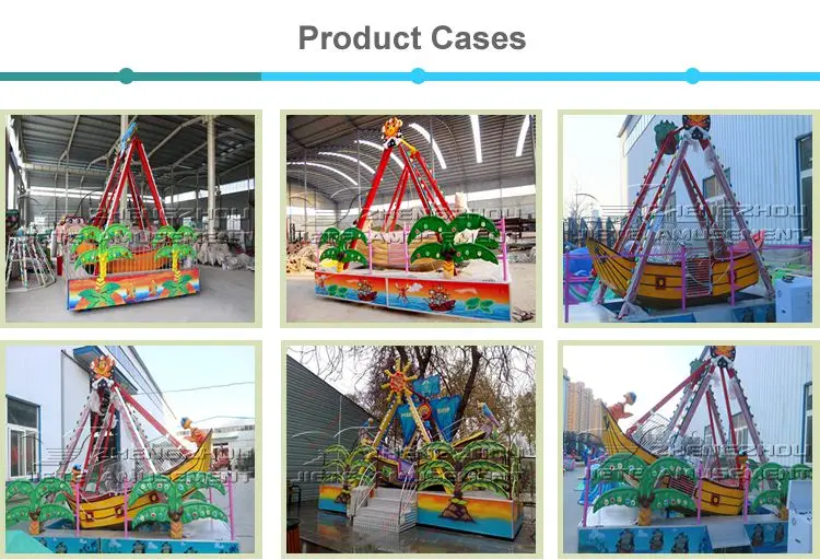 Popular Carnival Outdoor Kids Play Games Amusement Park Rides Forest Theme Mini Pirate Ship