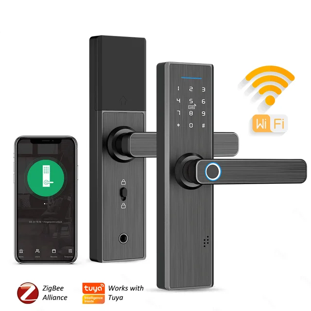 Eseye Cerradura Inteligente Security Wood Door Tuya Password TTlock Wifi Door Lock Cerraduras Inteligentes Smart Lock Door