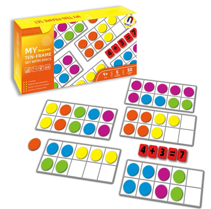 Details about   52pcs Magnetic Ten-Frame Set Opret Frames Math Manipulative For Elementary With 
