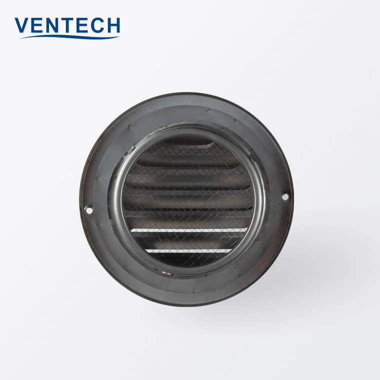 Hvac System Fresh 304 Air Vent Cap Stainless Steel Ball Louver For Ventilation