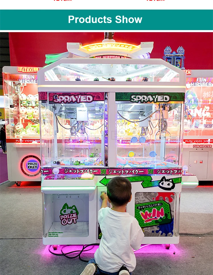 Gift Vending Machine Toy Prize Game Kids Coin Pusher 4 Players Claw Machine