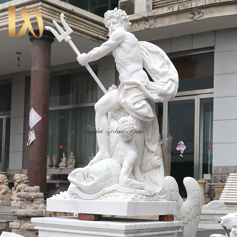 理想的な芸術有名なギリシャの屋内芸術男性像大理石の石の男ライオンの