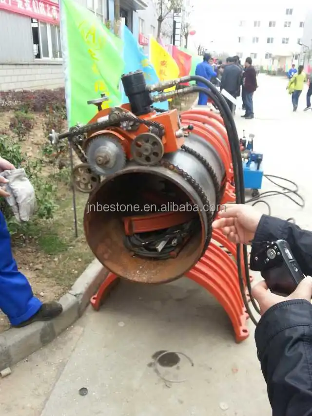 Dk6200 Electrical Pipeline Hot Tapping Machine Making The Hole