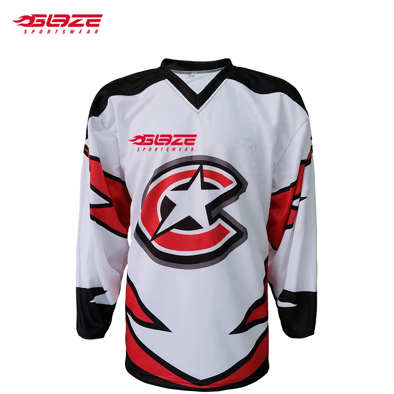 Сублимационный дизайн легкая хоккейная спортивная рубашка на заказ вышивка логотипа