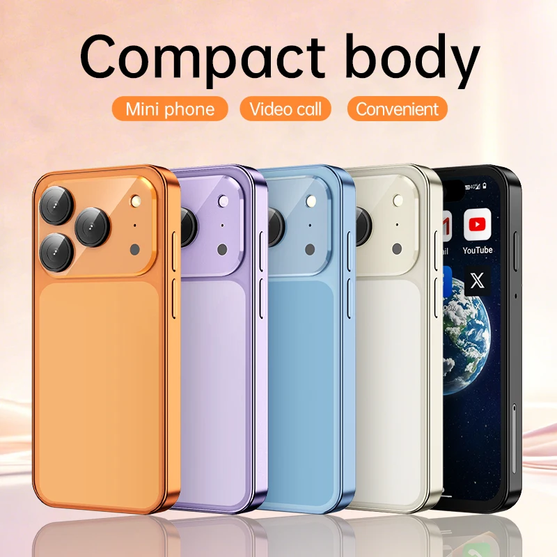 xs19pro オレンジ　4g androidスマホ　ほぼ新品 XS19 Pro Mini Phone 3.88 Inches Screen Android 12 Smart Phone 3GB