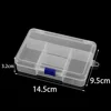 5-compartment transparent plastic jewelry box