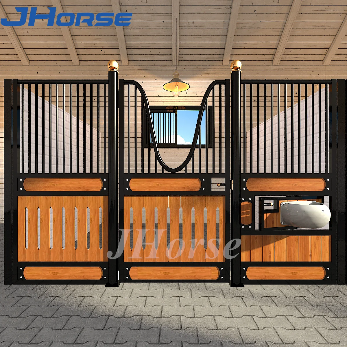 Luxury Horse Stable With Sliding Door For Equestrian Equipment And ...