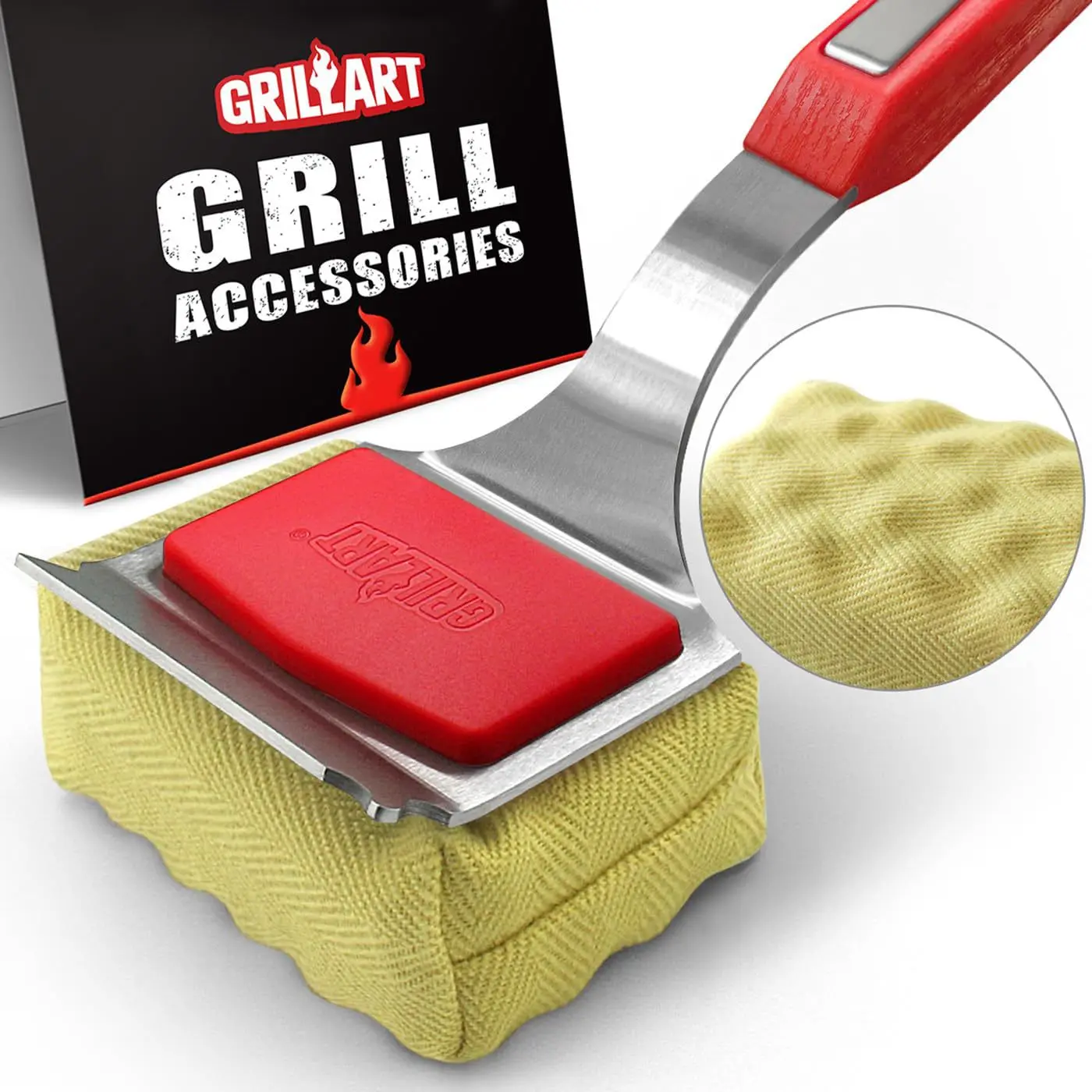 Grill Rescue Brush Bristle Free Bbq Replaceable Scraper Cleaning Head