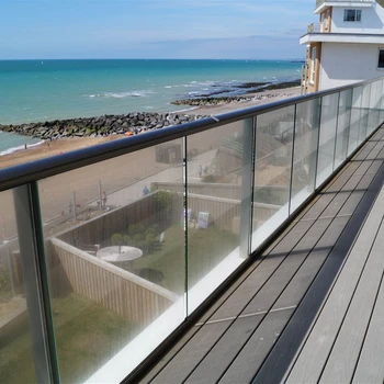 EX-factory Modern glass handrails balcony porch railings balustrades handrails