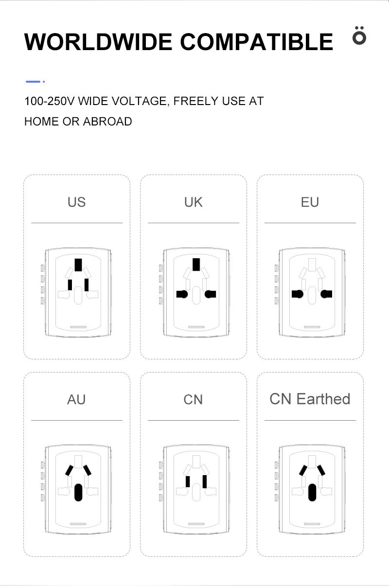 Nice International Travel Adapter Universal Power Adapter Travel