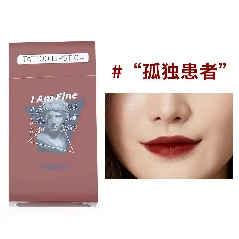 20Pcs One Time Lipstick Cigarette Box Liquid Tint 5 Colors Long Lasting Waterproof  Matte Tattoo Lipstick