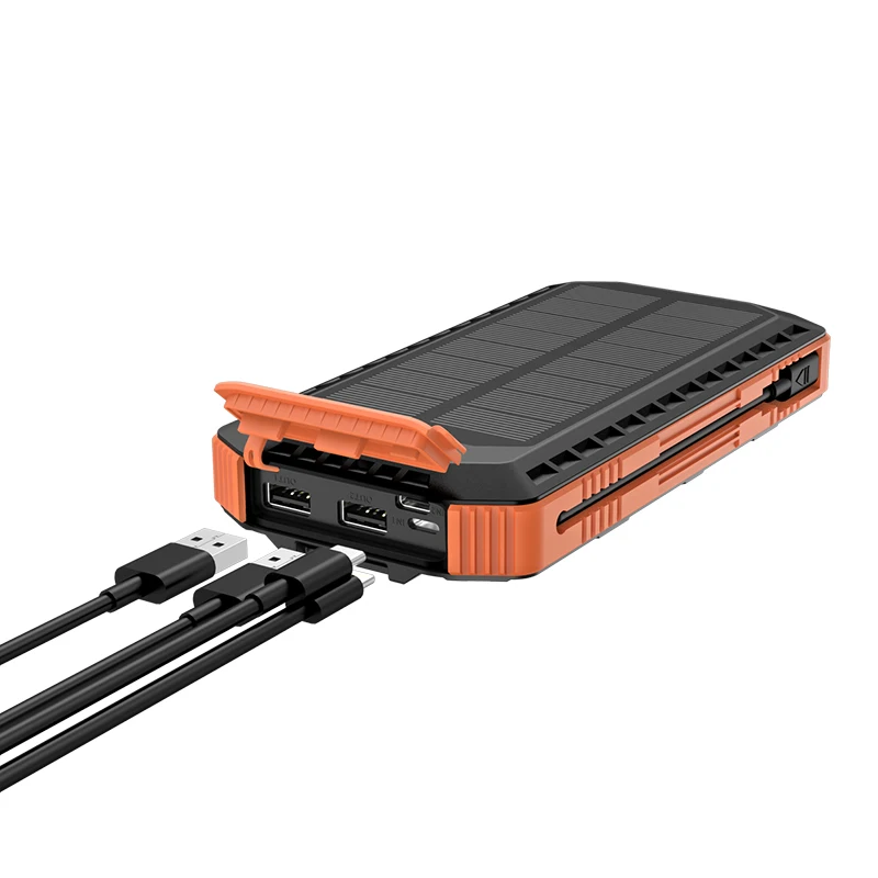 High Quality Dustproof IP66 Solar Powered Battery Charger Bank Waterproof Solar Power Bank With LED Indicator