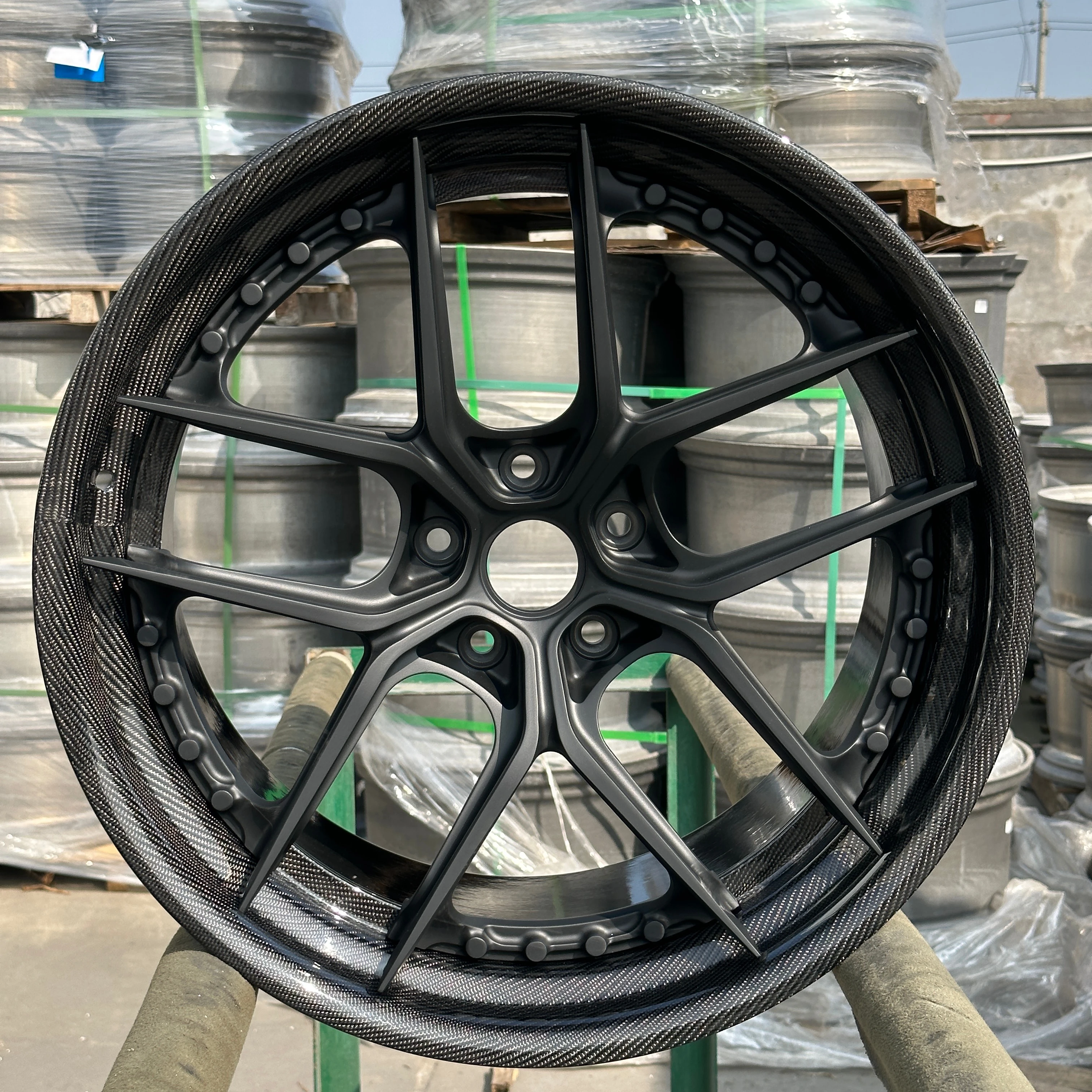 GVICHN 2 piece carbon fiber rim aluminum alloy forged wheels 16 17 18 19 20 21 22 23 24 inch 5x112 5x114.3 5x120