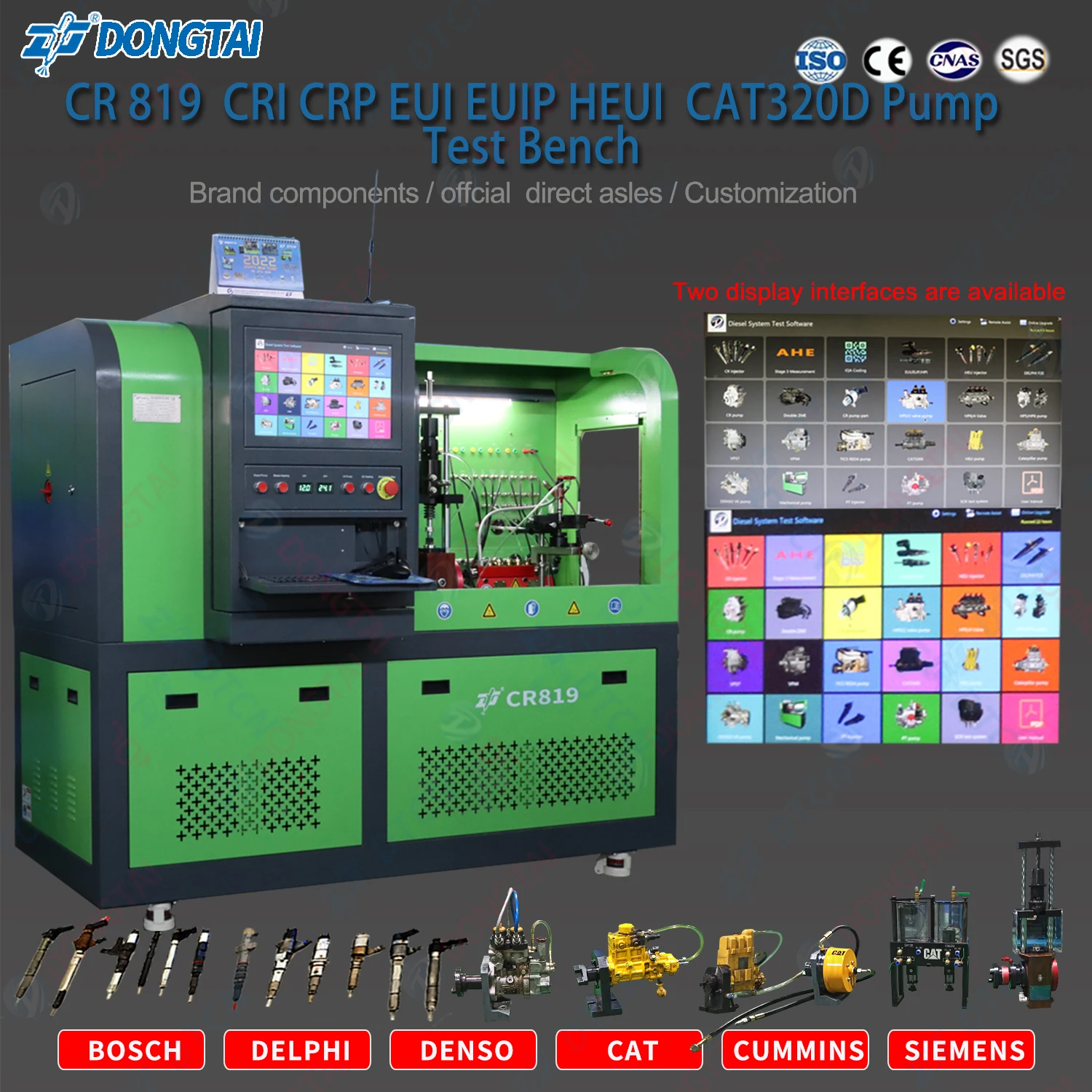 CR819l High Pressure Common Rail Diesel Fuel Injector Test  Bench