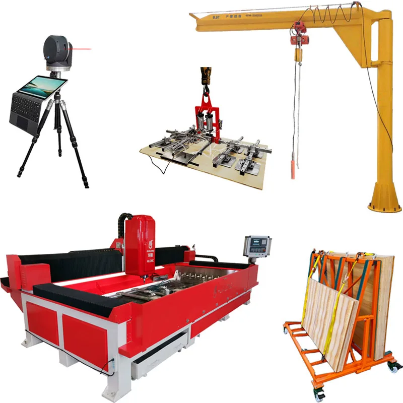 HUALONG CNC Stone Machinery 5 Axis Italian Software 825 Bridge Saw Counter Table Top Stone Cutting Machine Marble Tile Cutter