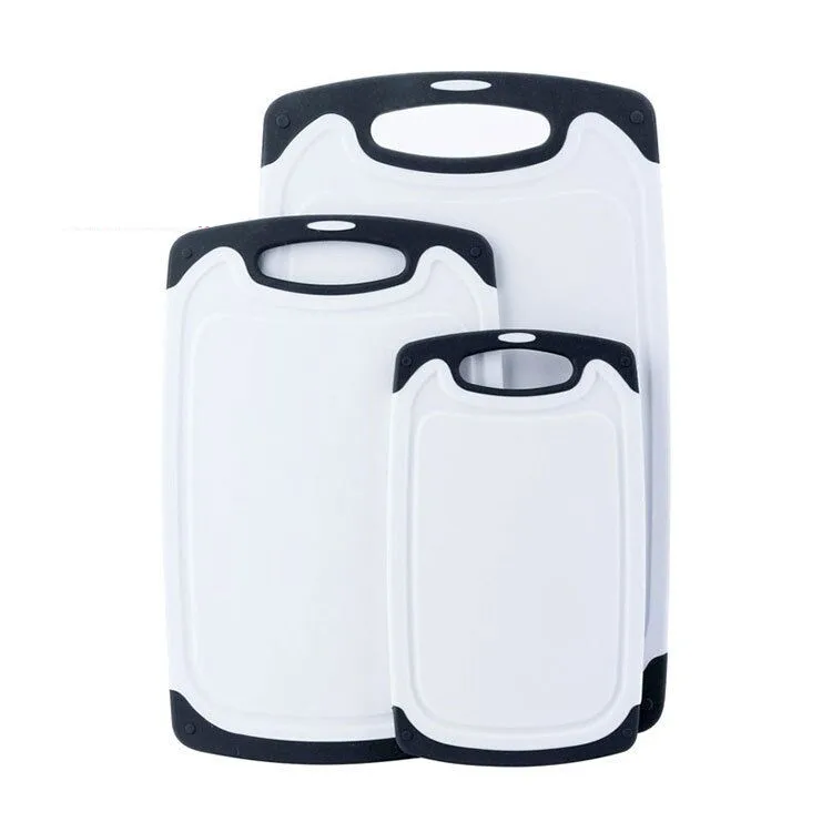 Многоцелевой одноразовый черный набор из 3 предметов Нескользящие большие пластиковые Кухонные разделочные доски для шеф-повара разделочных досок