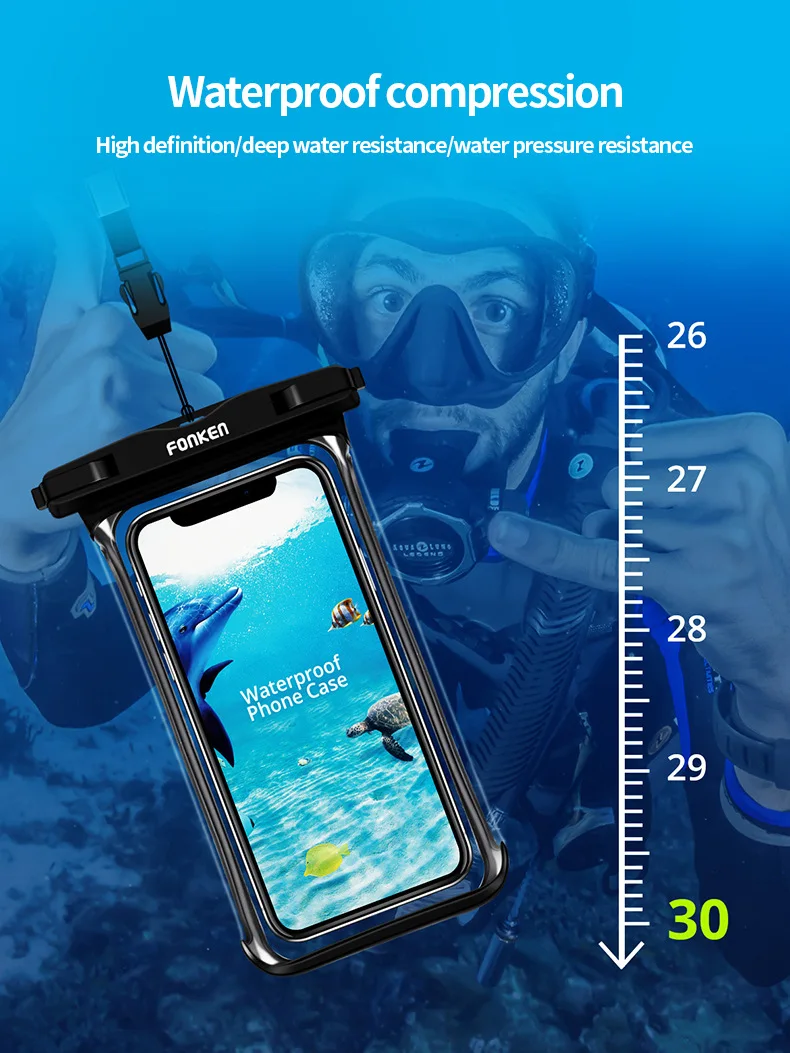 Floating Gasbag Waterproof Swim Bag Phone Case For Iphone 13 12 Pro Max