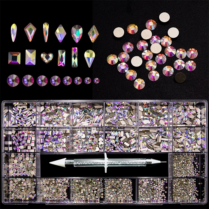 Fancy Nail Rhinestones Products Supplies 3D Nail Art Rhinestones