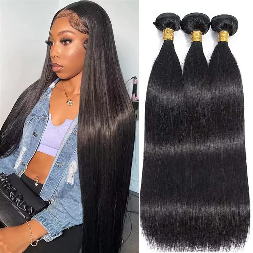 12A Glattes Echthaar-Bündel, 100 % unbehandeltes Haar, knochenglatt, Tissage Bresilien-Extensions_voghion.com