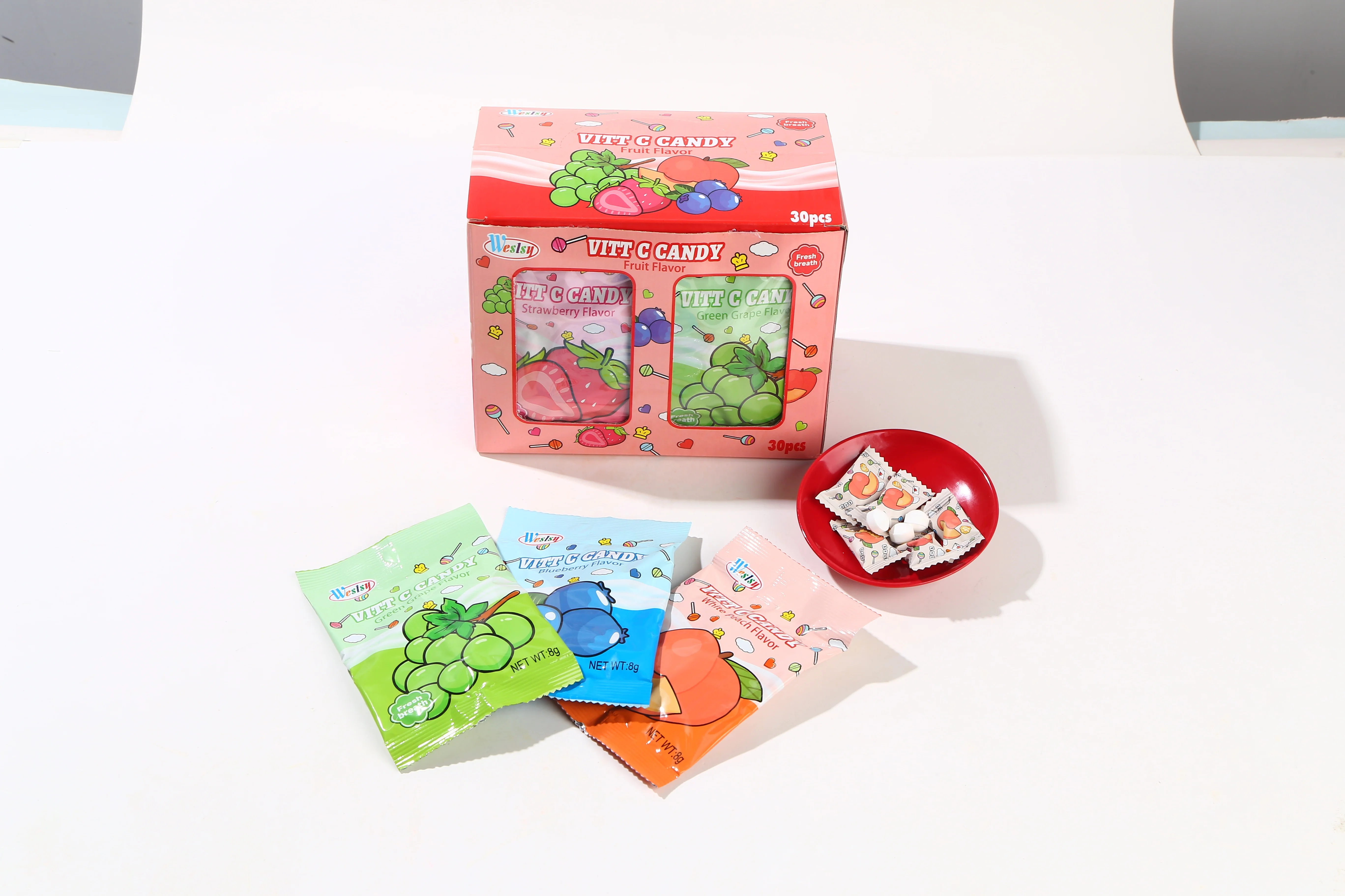 Box Packaging Individually Packed Fruit Flavour Assorted Flavour Mixed Tablet Candy Hard Candy