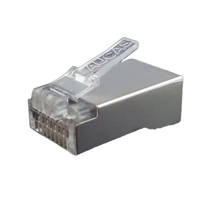 8P8C Ethernet Pass Through Plug RJ45 Connector UTP Gold plated FTP Cat6 Connectors