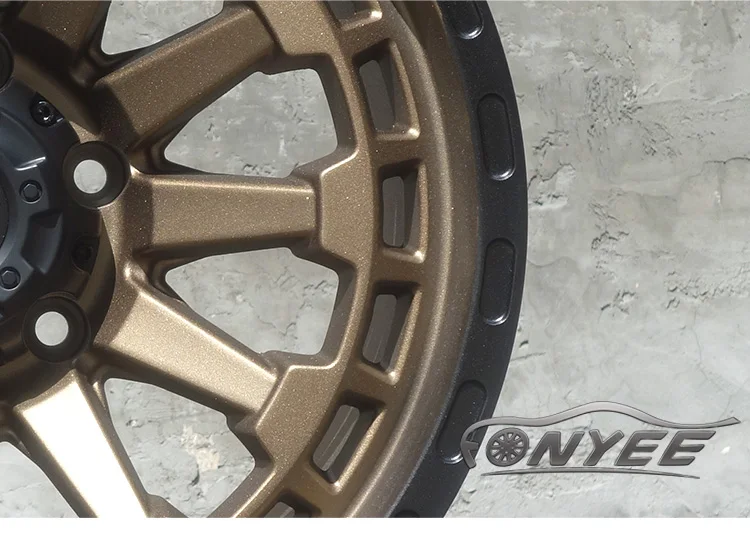 Fonyee 17 Inch 17x9.0 5x127 6x139.7/114.3 CB 110.1 Deep Dish Off Road 6 ...