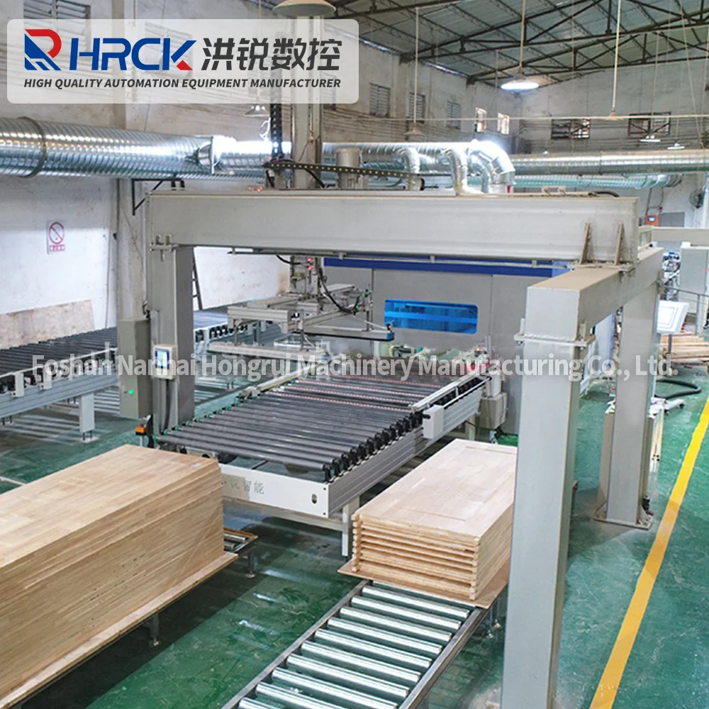 Hongrui Automatic Production Powered Roller Conveyor Connection of 2 Same Direction Edgebanding Machine OEM with CE Certificate