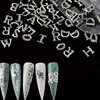 1 de cada una de las 26 letras Diamante blanco plateado