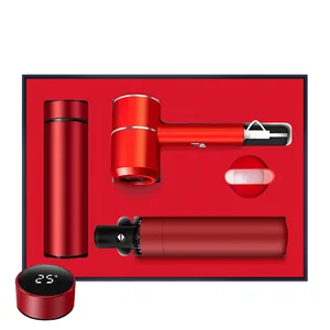 Custom Luxury Wedding and Valentine Gift Set Including Hair Dryer Umbrella Vacuum Flask for New Year and Christmas