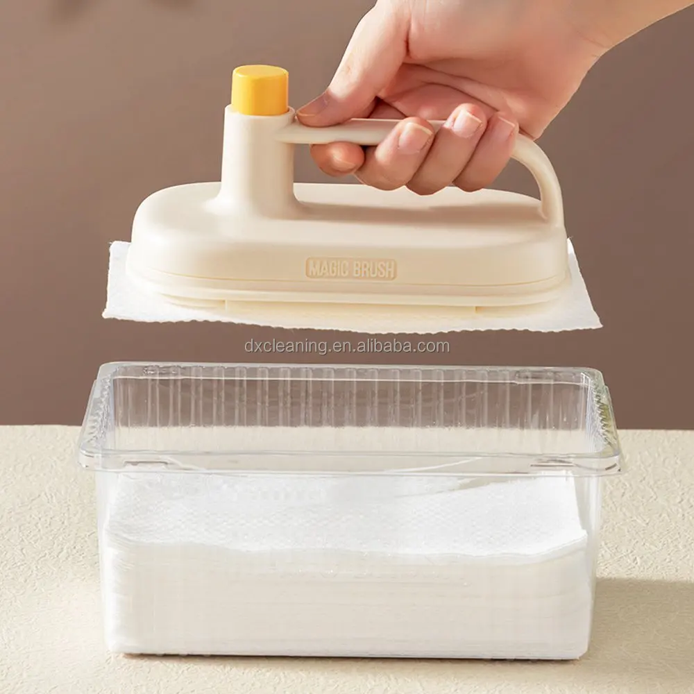 Disposable Magic Cleaning Brushes Specialized Kitchen Degreasing Cloth Protecting Hands 2 Washcloths Replaceable Cleaning Brush