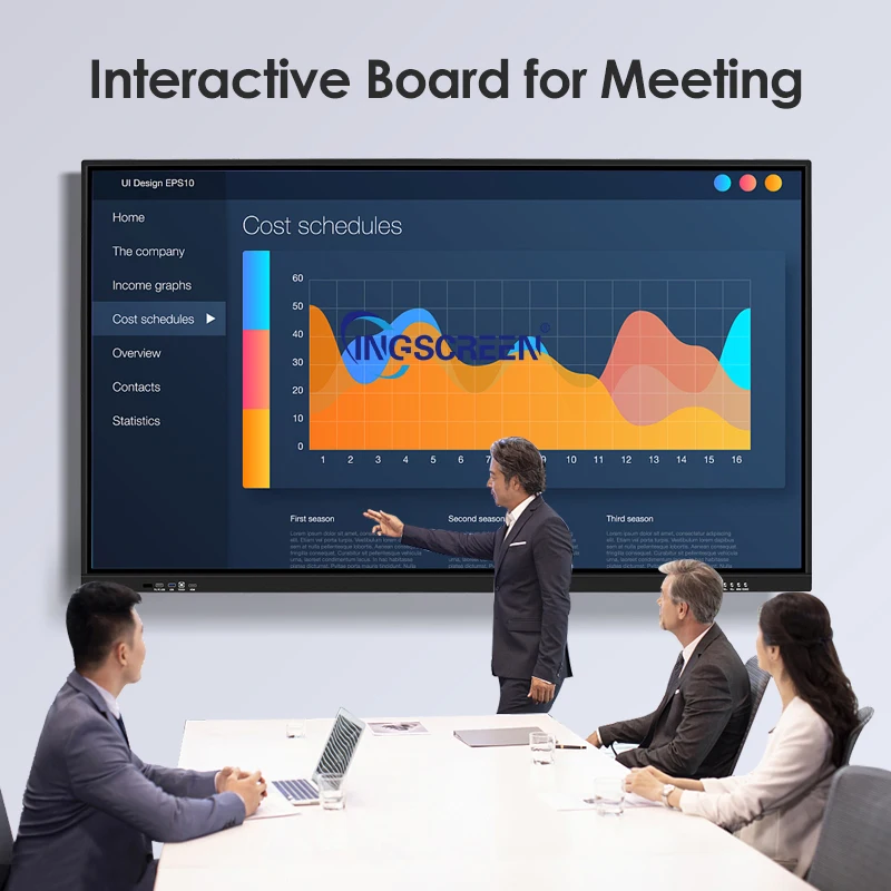 INGSCREEN 86 Inch Android Interactive LCD Advertising Digital Whiteboard Commercial Display 55 65 75 85 Inch Blackboard Teaching
