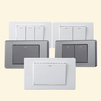 US switch 2 gang1way/2way 220V Wall Electrical Push Button American Standard Home Light Switches and Sockets