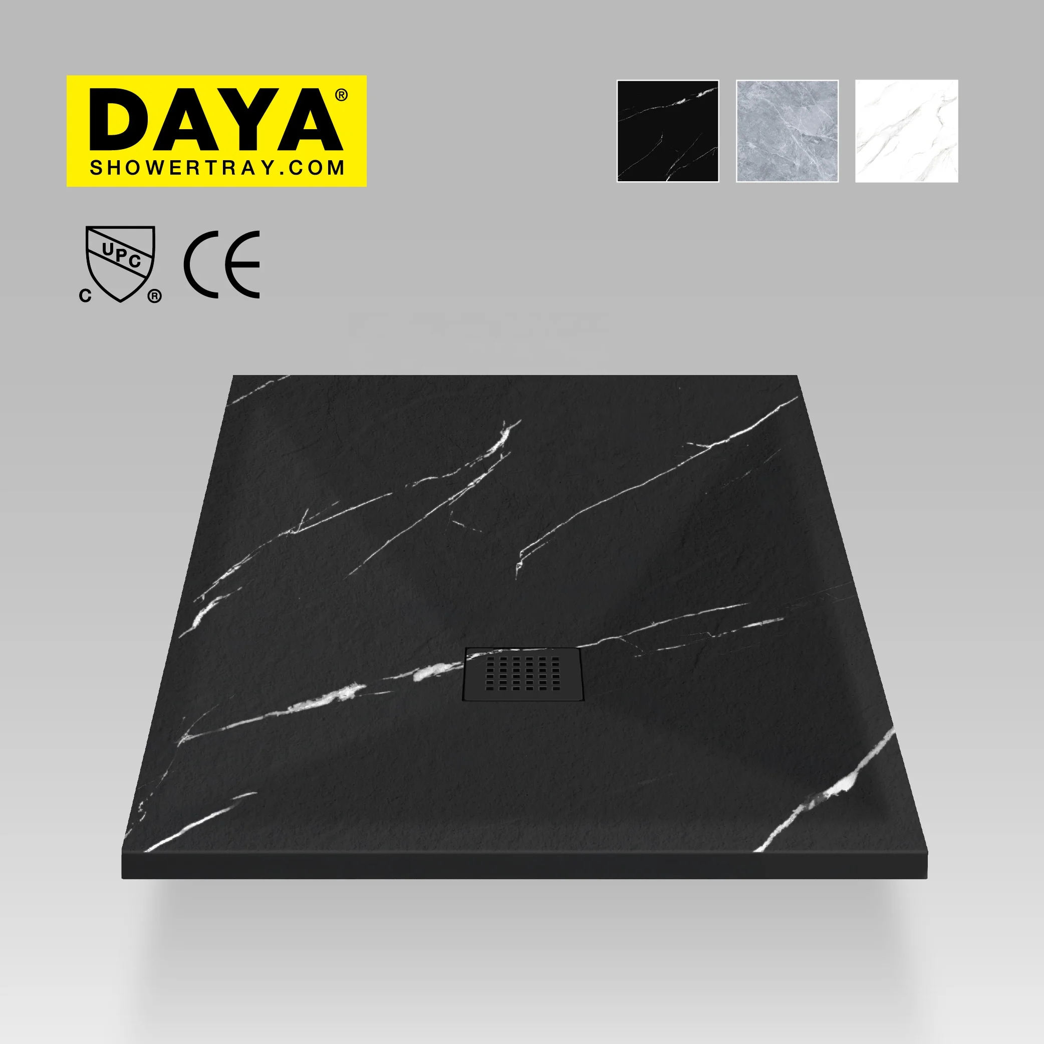Easy Cleaning Antislip Tray Base Shower Pan Granite Marble European Design square White Shower Tray