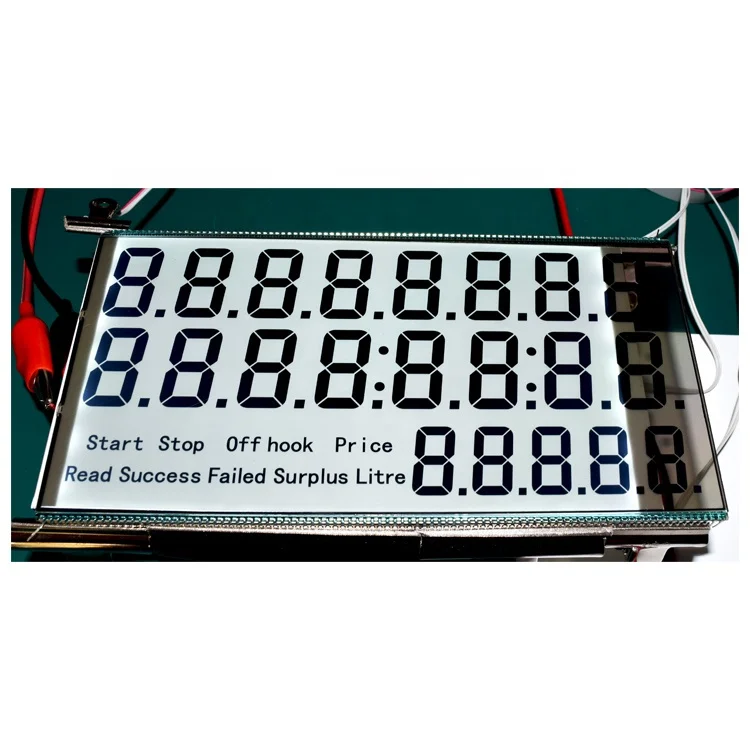 Custom 21 22 23 Digit Big Large Size Transparent 7 Segment LCD Screen Fuel Price Display Fuel Dispenser Display Board