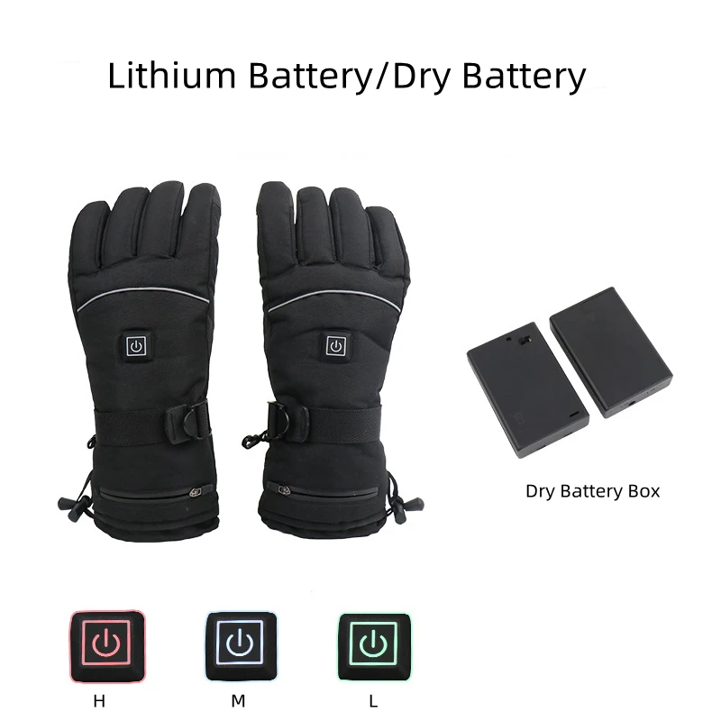 Настраиваемая перчатка с электрическим подогревом на батарейках, уличная и комнатная перчатка с аккумулятором, перчатки для восхождения, пешего туризма, велоспорта