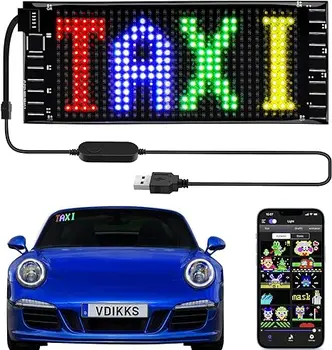 Flexible Led Car Panel Usb 5V Bluetooth Led Display Programable Text Pattern Remote Control Led Screen