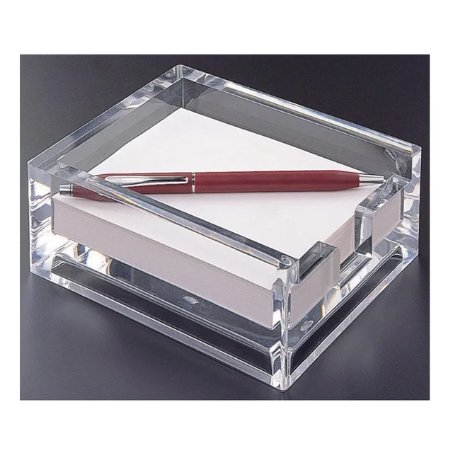 Clear Acrylic 3 x 3 note pad holder lucite memo pad holder