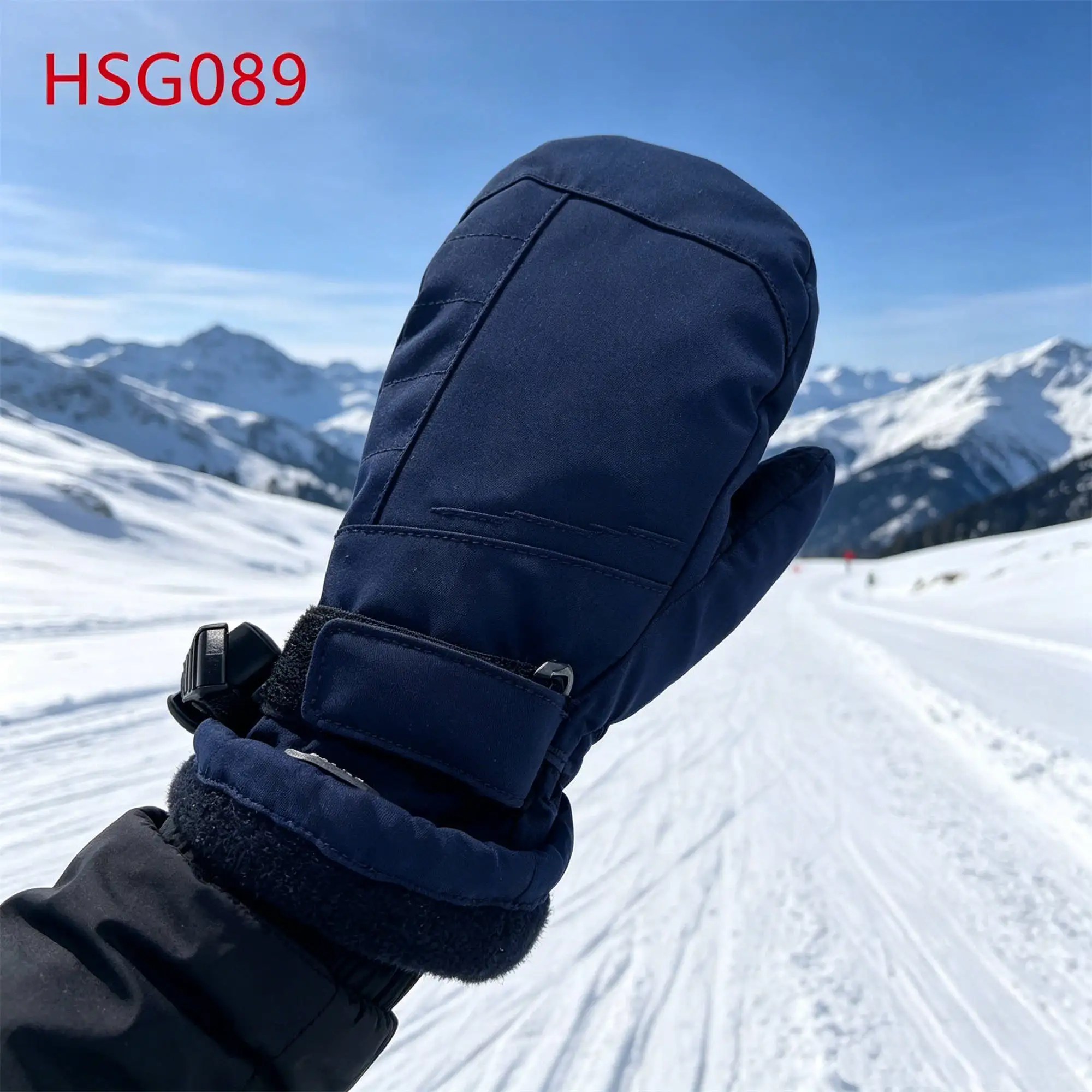 ZYF,Ice Fishing Outdoor Locking Thermal Fleece Ski Mittens Durable Touchscreen Design Flexible Grip Winter Gloves HSG089