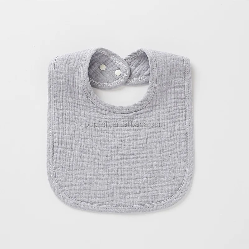 baby smock bib muslin bibs Baby Feeding Bibs Super Soft Sustainable Eco-Friendly Bpa Free Anti-Bacterial Washable Breathable gau factory