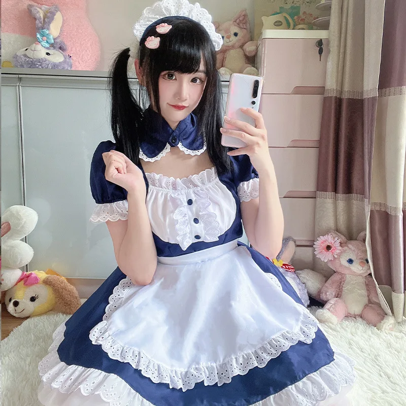 Lolita Cute Maid Girls Costumes Traje Traje Japonês Animação Show
