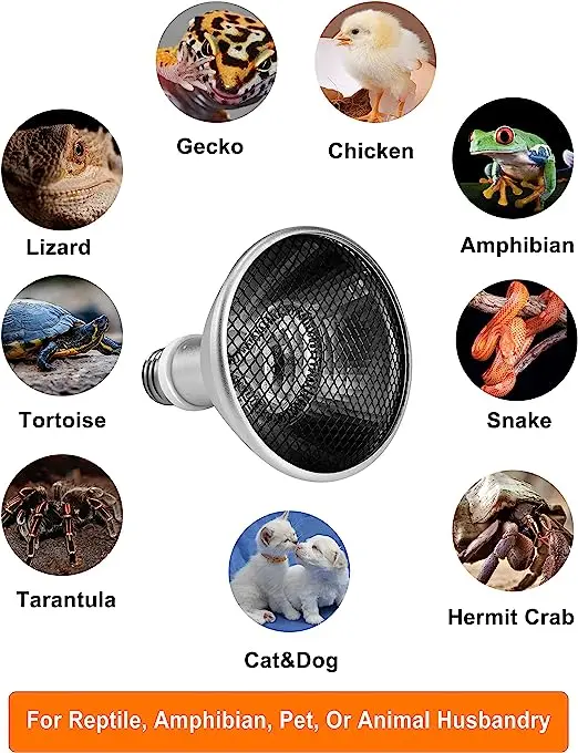 50w 100w 150w Reptile Infrared Heater Carbon Fiber Lamp High Quality