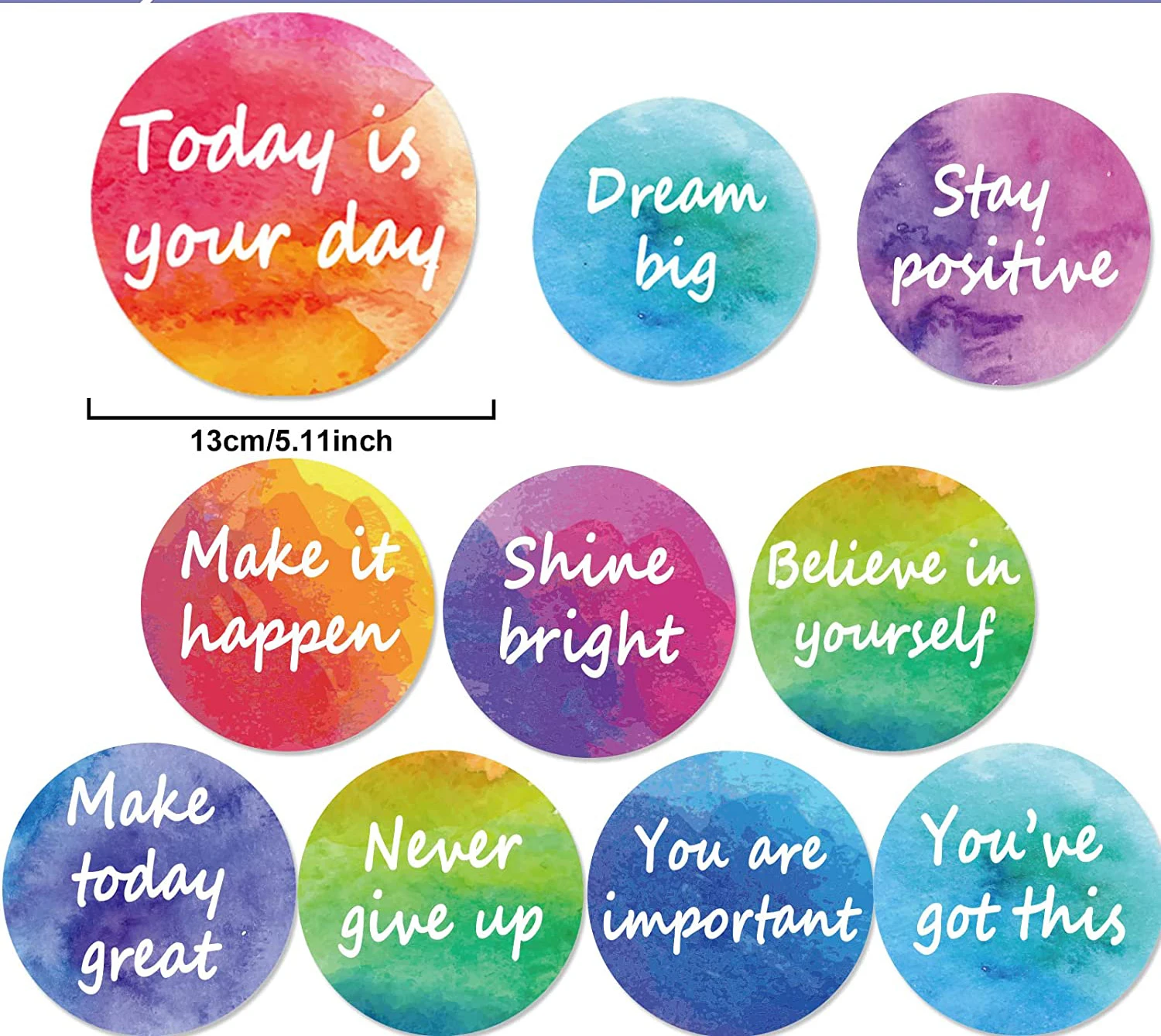 Positive Sayings Accents Watercolor Motivational Classroom Cutouts ...