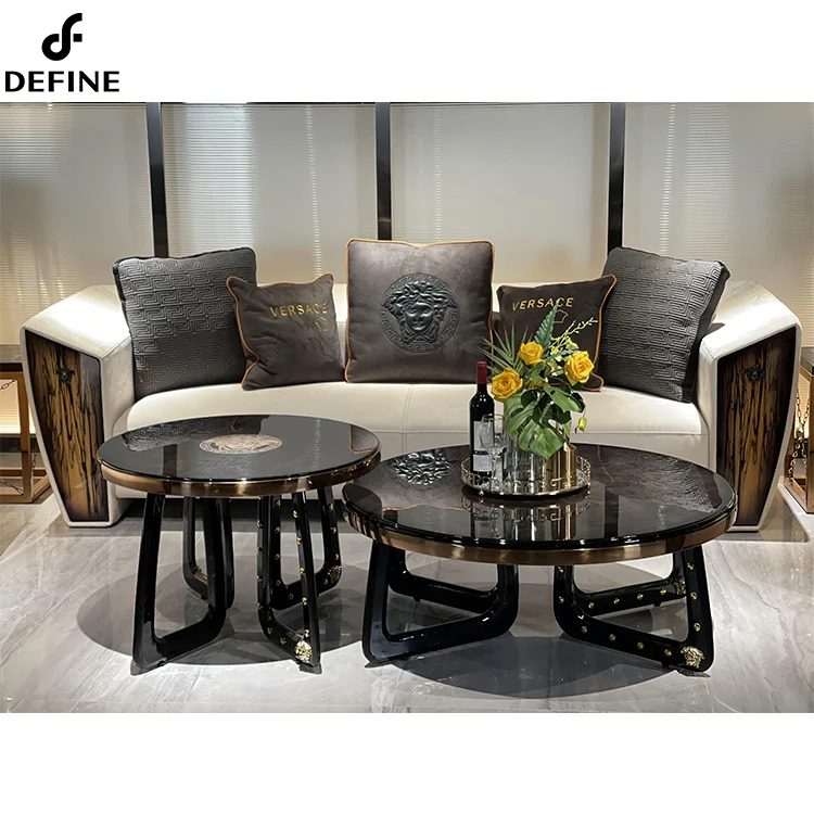 3人掛けソファ 光沢のある無垢材アームレストリビングルーム用の3人掛け断面