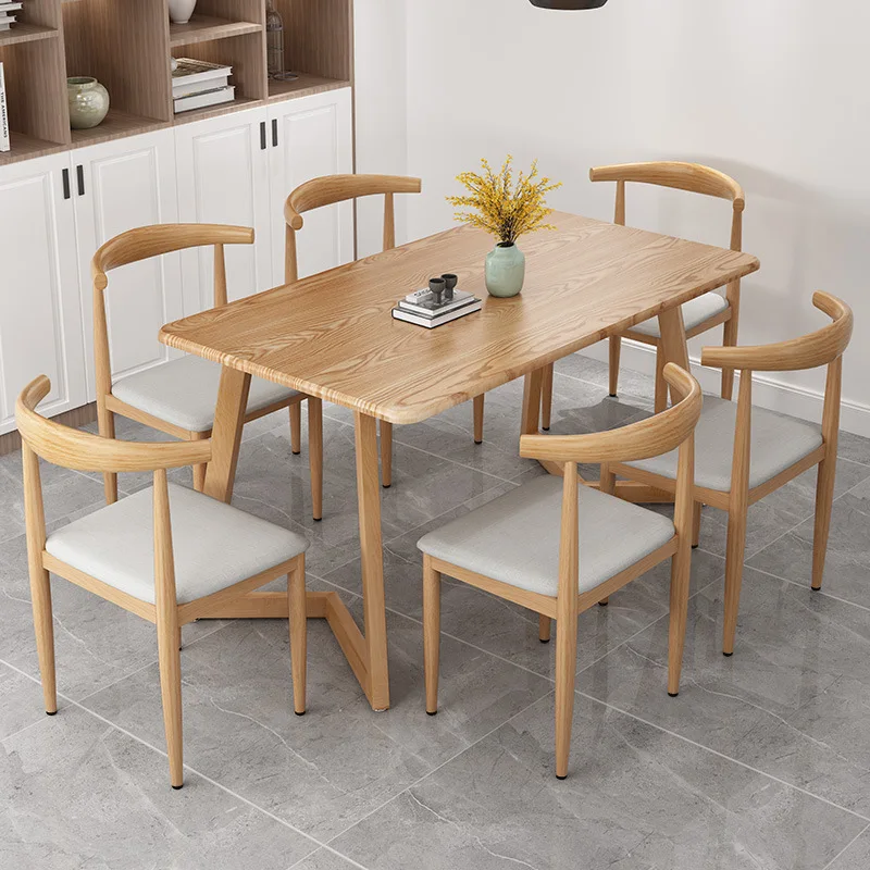 Cheap Modern Minimalist Nordic Mdf Panel Table Home Restaurant Dining