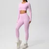 7104 long sleeve 7100 trousers suit-sakura powder
