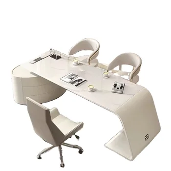 High End Office Furniture Home Executive Manager Desk Study Desks Modern White Luxury Office Table
