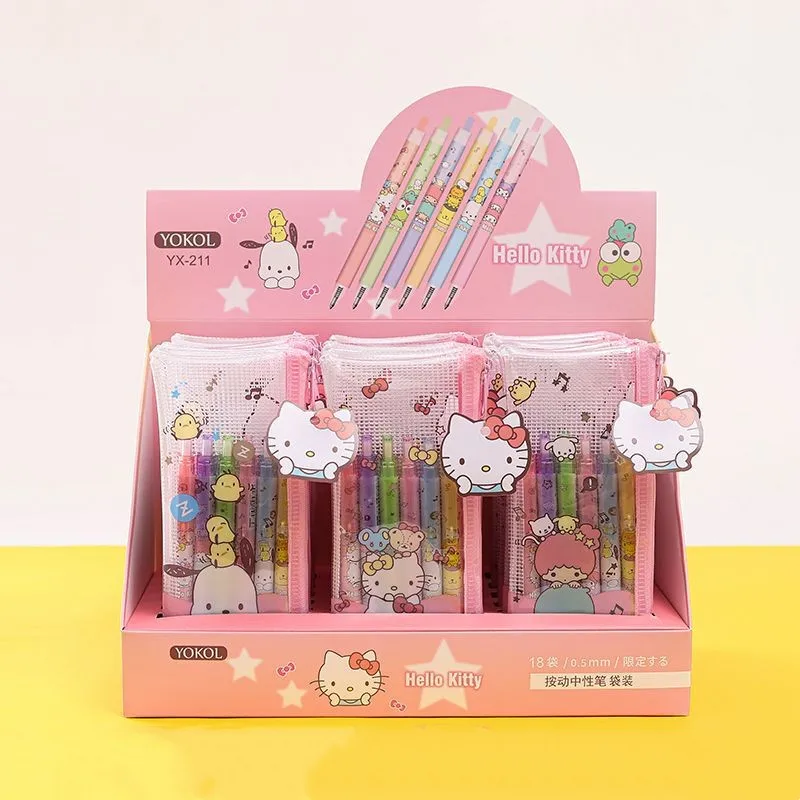 Cartoon Pen Set 0.5 Highvalue Girly Heart Warhead Student Writing Must