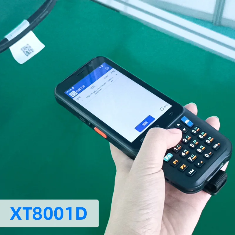 XT8001D PDA QR Code Scanner Android Warehouse Barcode Scanner with Keypad