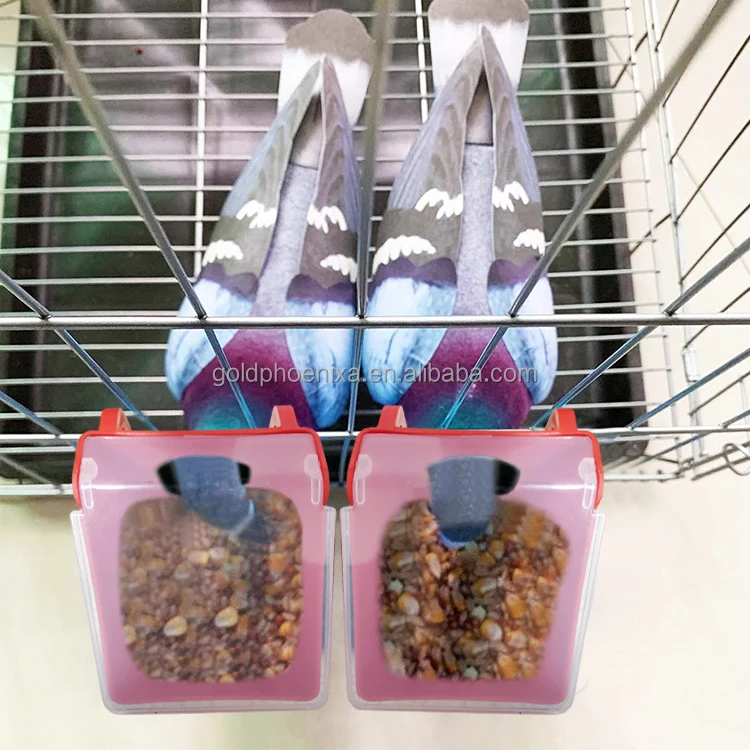 YYC New Condition Plastic Bird Cage Cup Pigeon Feeding Box in 1 2 3 Hole Options Pigeon Feeder